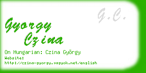 gyorgy czina business card
