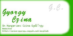 gyorgy czina business card